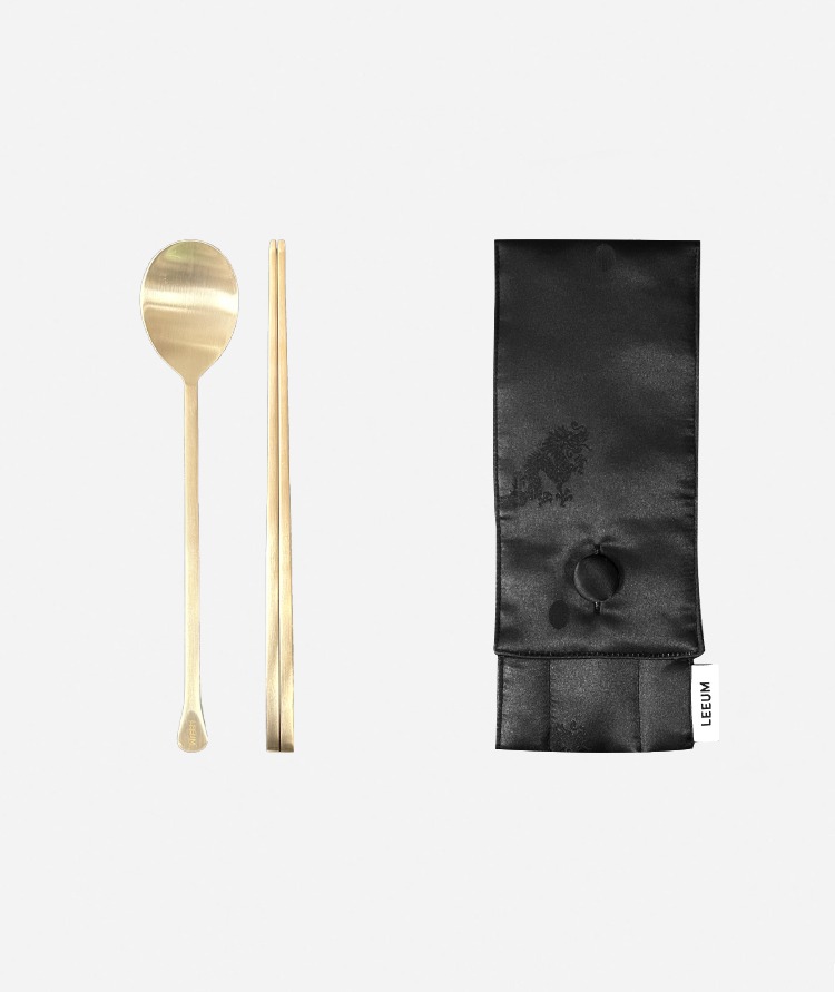 리움 x 호호당 양단 수저집 2인 세트 Leeum x Hohodang Spoon &amp; Chopstick Set(2p)
